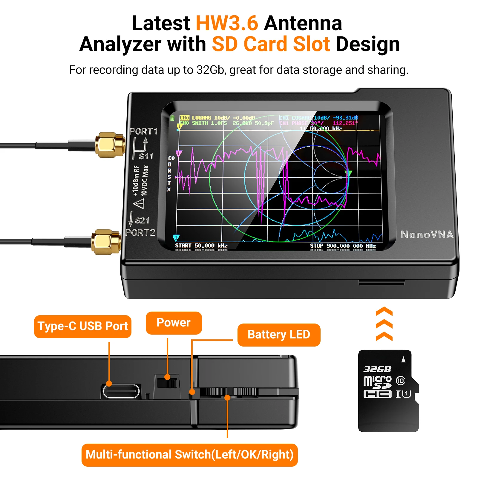 NanoVNA-H 벡터 네트워크 안테나 분석기 10KH - Logic Analyzer Usb 리뷰 및 가격