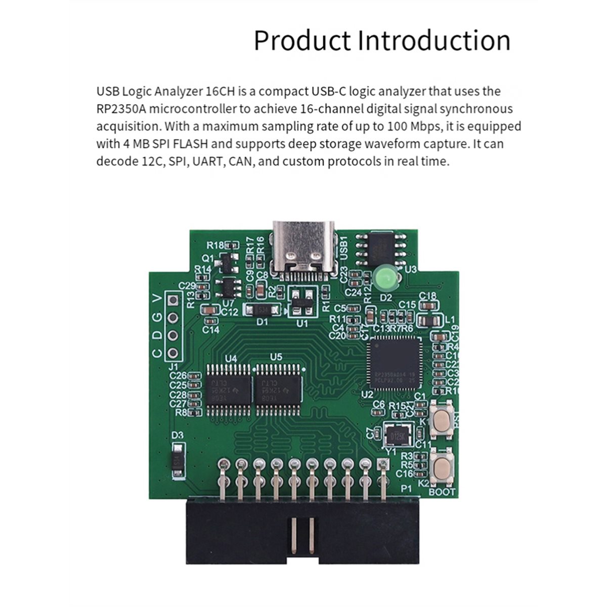 RP2350A 마이크로컨트롤러용 USB 로직 분석기 로 - Logic Analyzer Usb 리뷰 및 가격